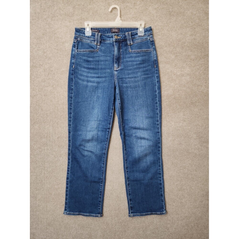 NYDJ Bailey Relaxed Ankle Jeans Womens 4 Blue Medium Wash Lift Tuck Slimming